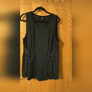 Torrid Size 3 3x Black Lower Lace Up Tank